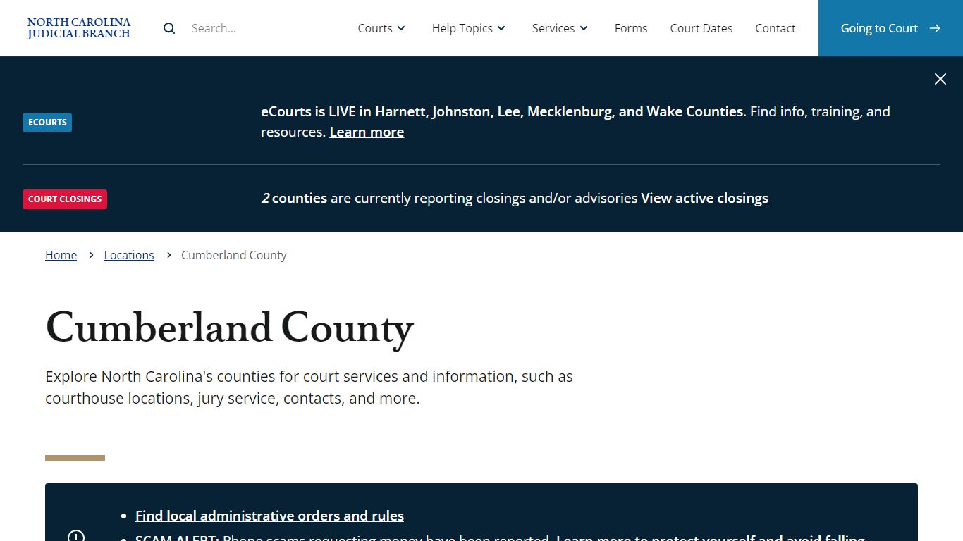 Cumberland County | North Carolina Judicial Branch